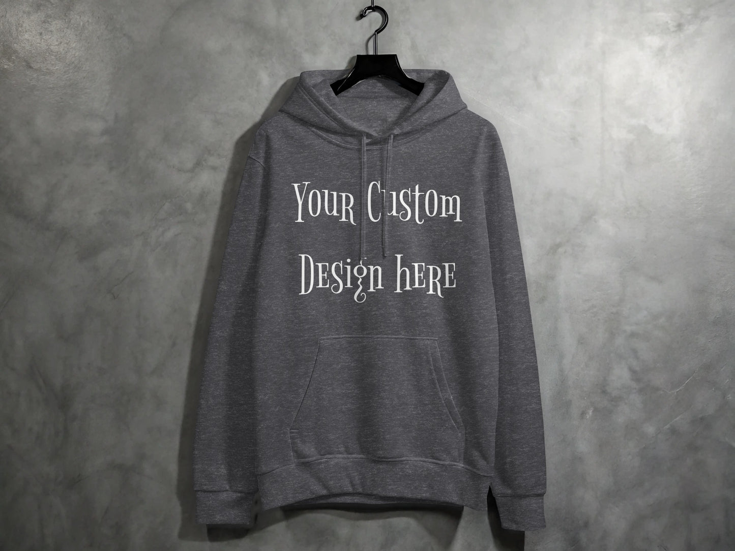Custom Grey Hoodie Personalized Design Product