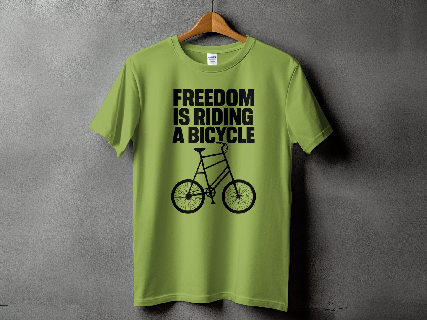 Freedom Is Riding A Bicycle Green Shirt product type