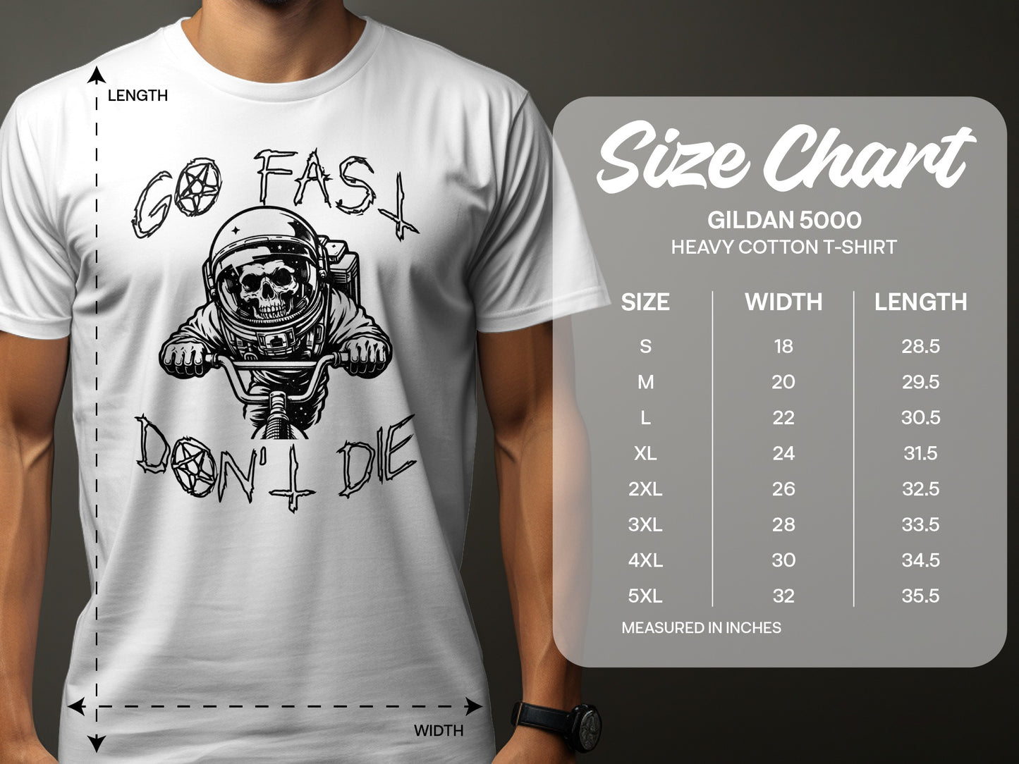 Go Fast Don't Die Skull Astronaut T-shirt product