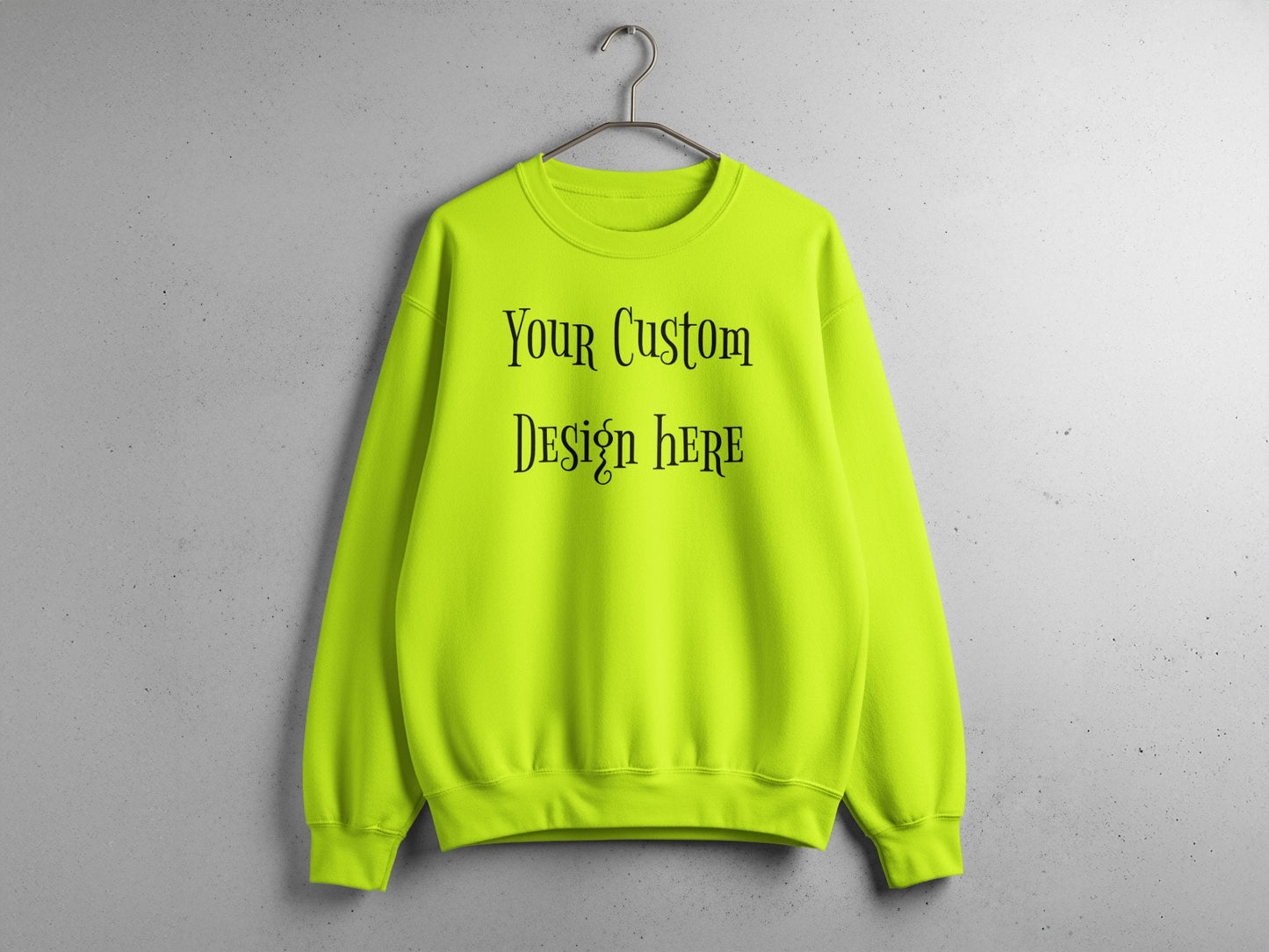 Personalized Bright Yellow Custom Design Sweatshirt product
