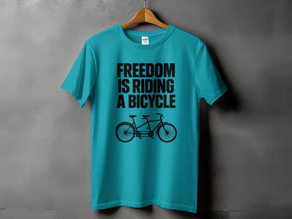 Freedom Is Riding A Bicycle Graphic T-shirt product type