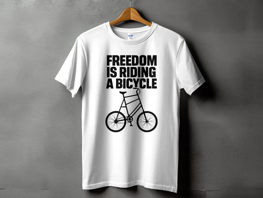 Freedom Is Riding A Bicycle Graphic Tee product type