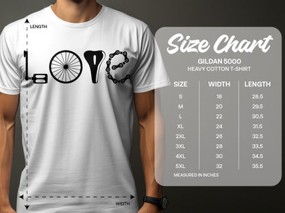 Love Bicycle Design Graphic T-Shirt product type