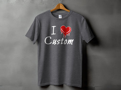 I Heart Custom Graphic Design T-Shirt product type