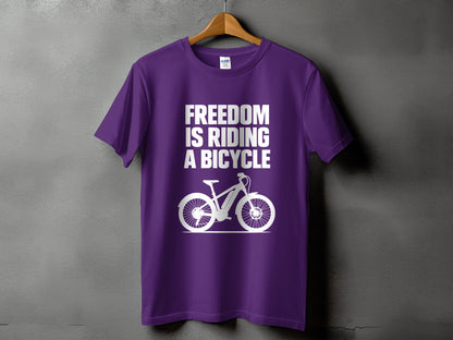 Freedom Is Riding A Bicycle Statement T-Shirt product type