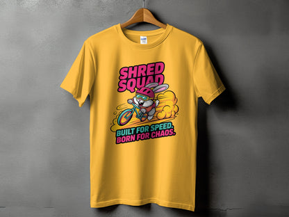 Shred Squad Biking Rabbit Graphic Tee Shirt product type