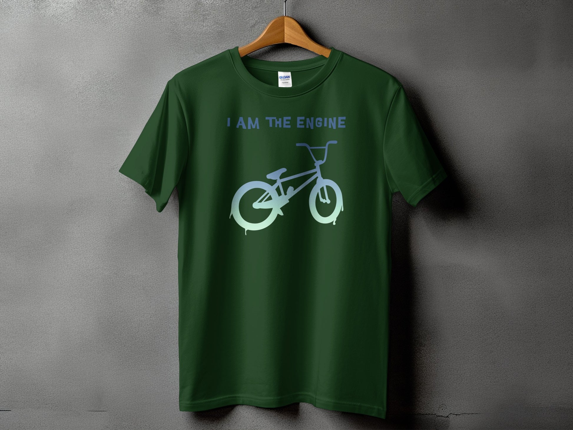 Bicycle Graphic Design I Am The Engine T Shirt product type