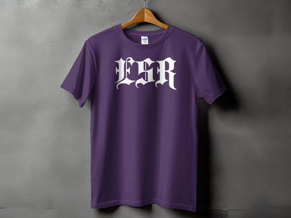 Bold Gothic Font Design Purple T-Shirt product