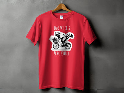 Two Wheels Zero Chill Funny Graphic T-Shirt product type