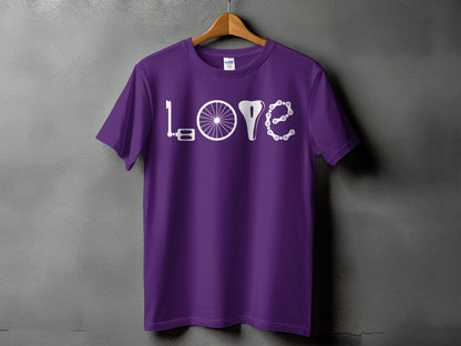 Unique Love Bicycle Theme Design T-Shirt product type