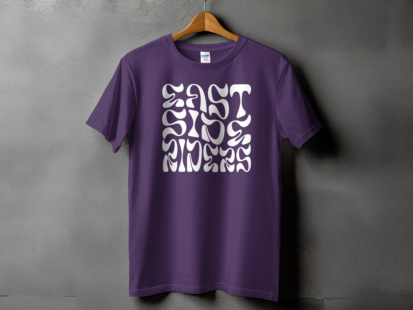 East Side Vibes Graphic Purple T-shirt product