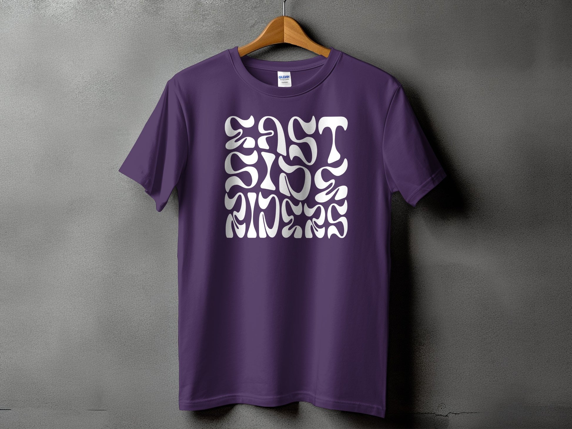 East Side Vibes Graphic Purple T-shirt product