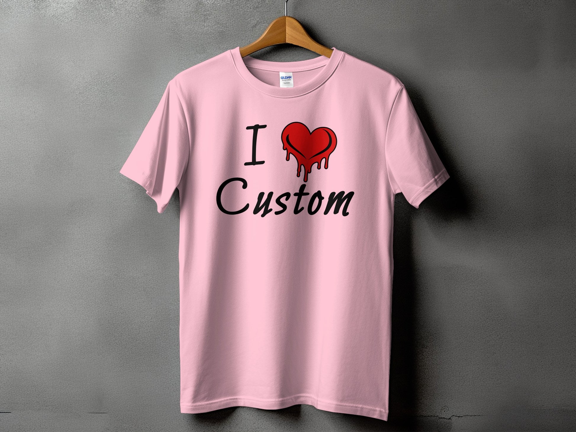 I Love Custom Graphic Printed T-Shirt product