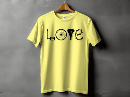 Love Cycling Graphic Design Yellow T-Shirt product