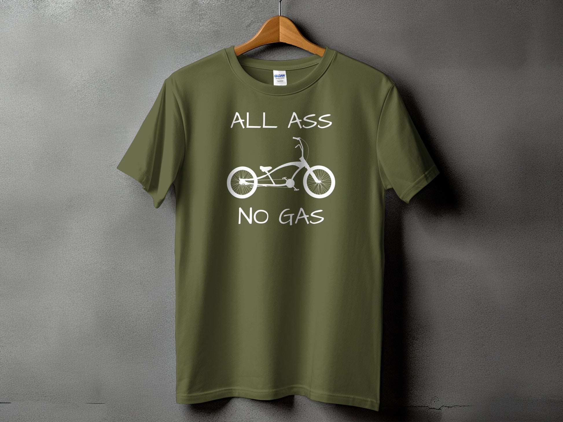 All Ass No Gas Bicycle Graphic T-Shirt product type