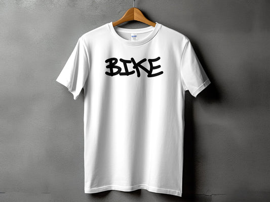 Stylish Classic White Bike Print T-Shirt product type