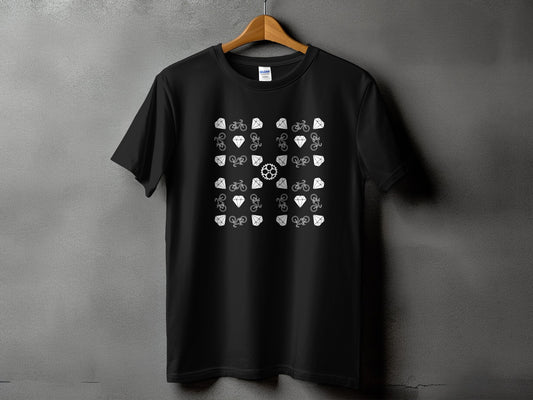 Bicycles and Gears Pattern Graphic T-Shirt product