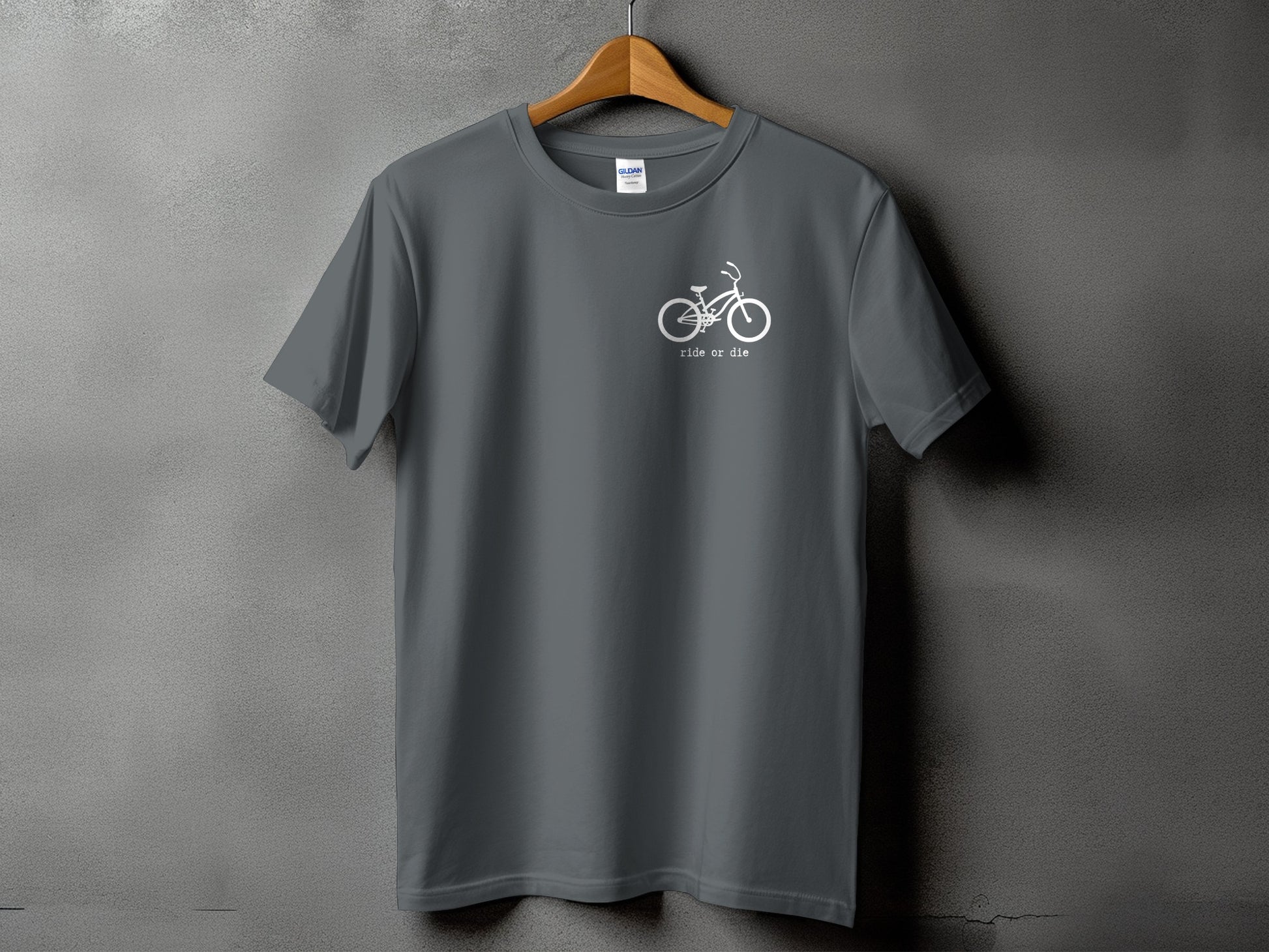 Ride or Die Bicycle Graphic Design T-Shirt product type