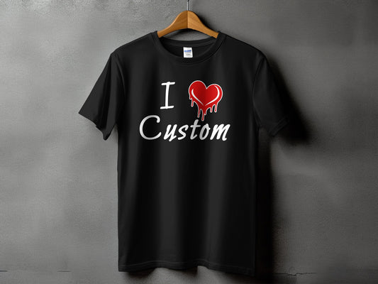 I Heart Custom Graphic Statement T-shirt Product Type