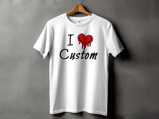 I Heart Custom Graphic Tee Unique Shirt product