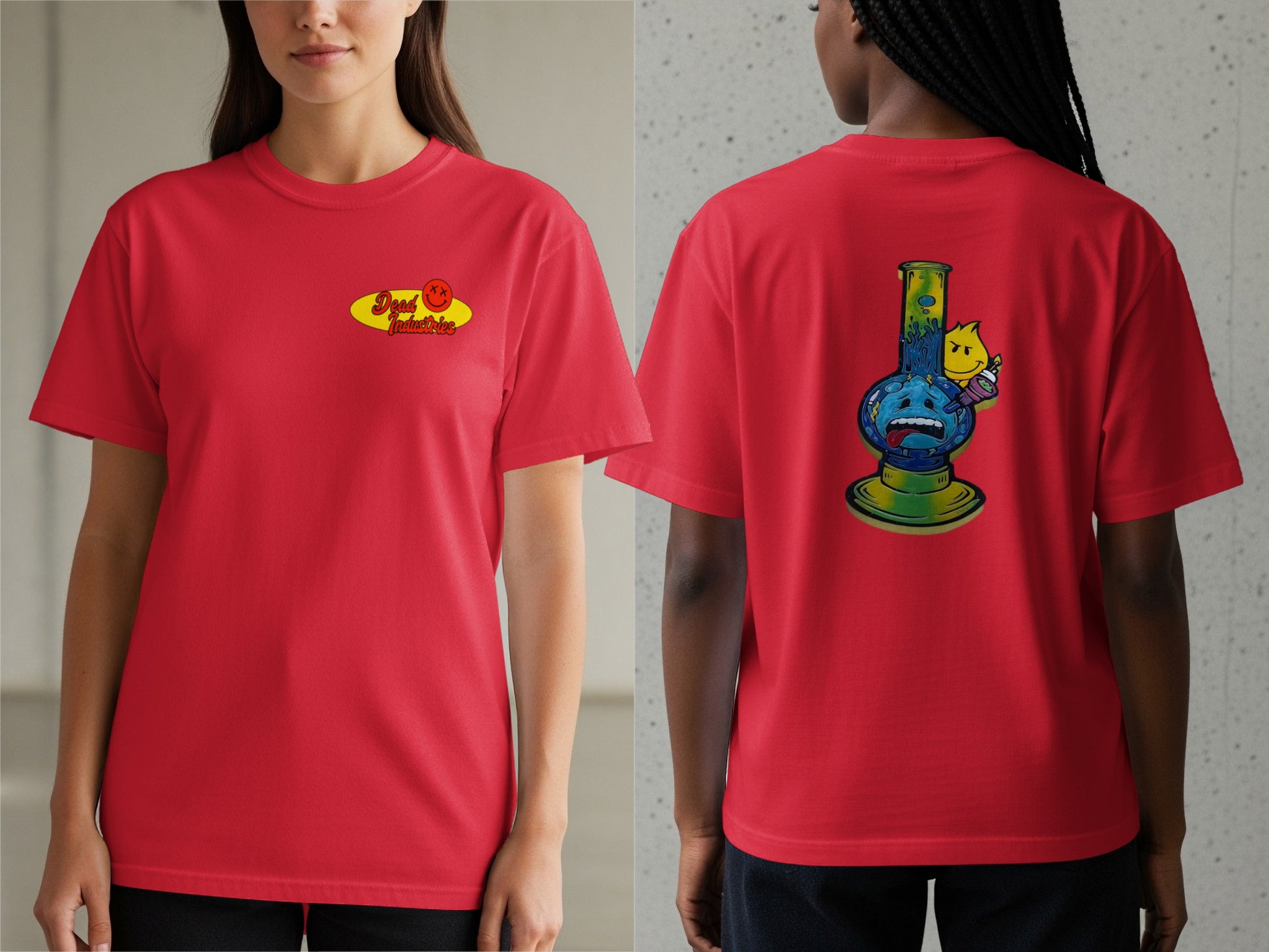 Fun Graphic Red Short Sleeve Casual T-Shirt product type