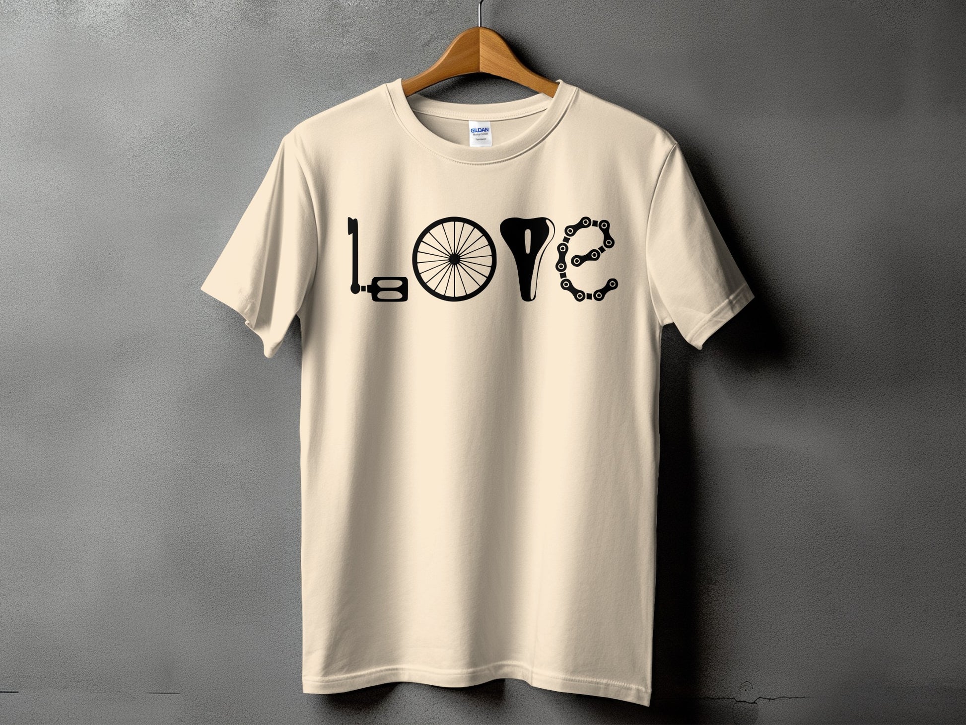 Unique Love Biking Print White Tshirt product type