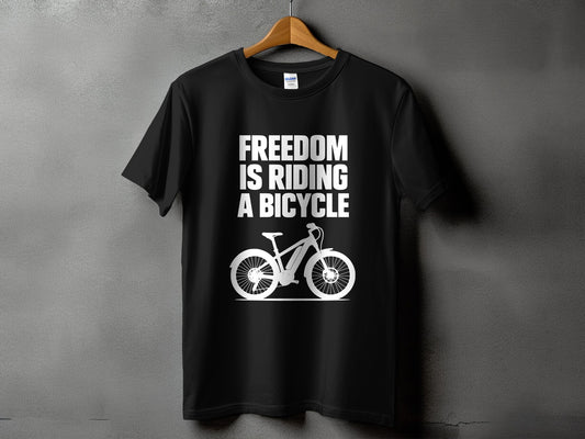 Freedom Is Riding A Bicycle Printed T-shirt product