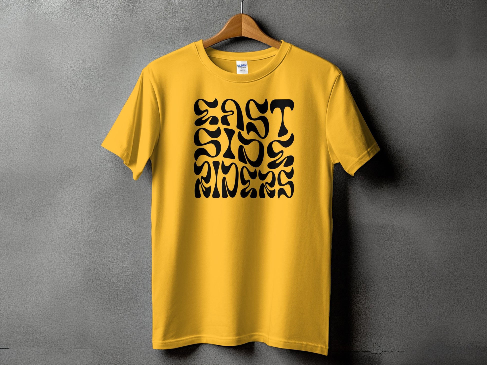 East Side Grooves Stylish Yellow T-shirt product type