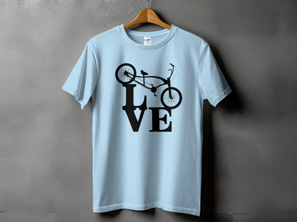 Bicycle Love Graphic Design Novelty T-Shirt product