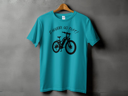 I Wanna Go Fast Bicycle Print Graphic Tee product