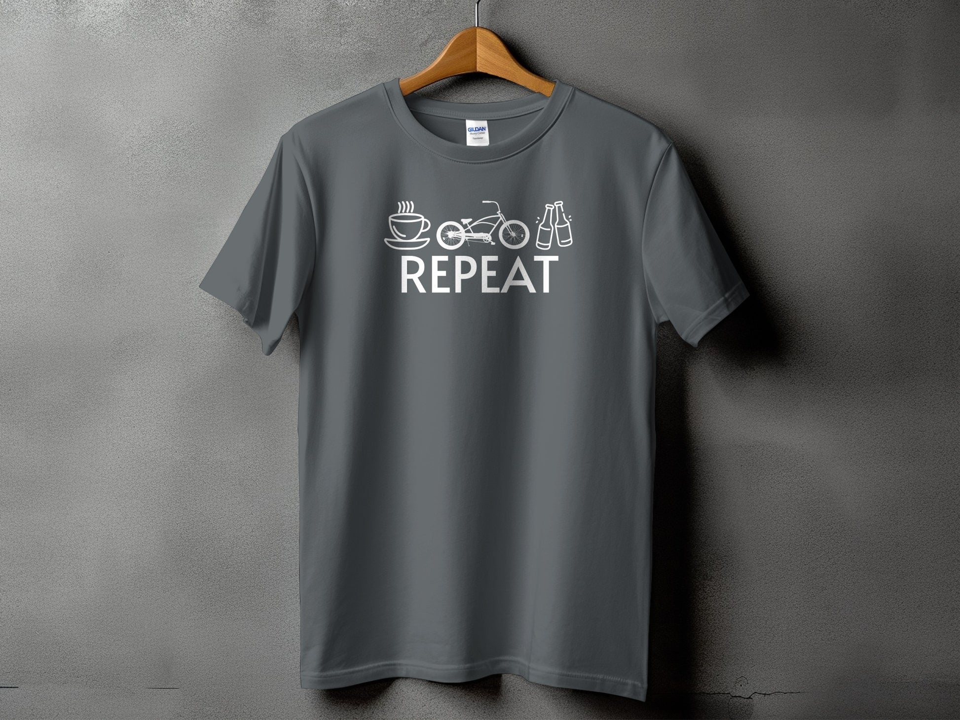 Coffee Bike Shoes Repeat Design T-shirt Casual Wear product