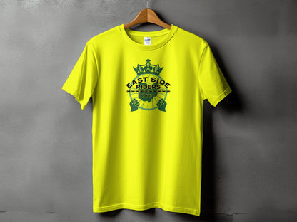 East Side Riders graphic printed yellow t-shirt product type