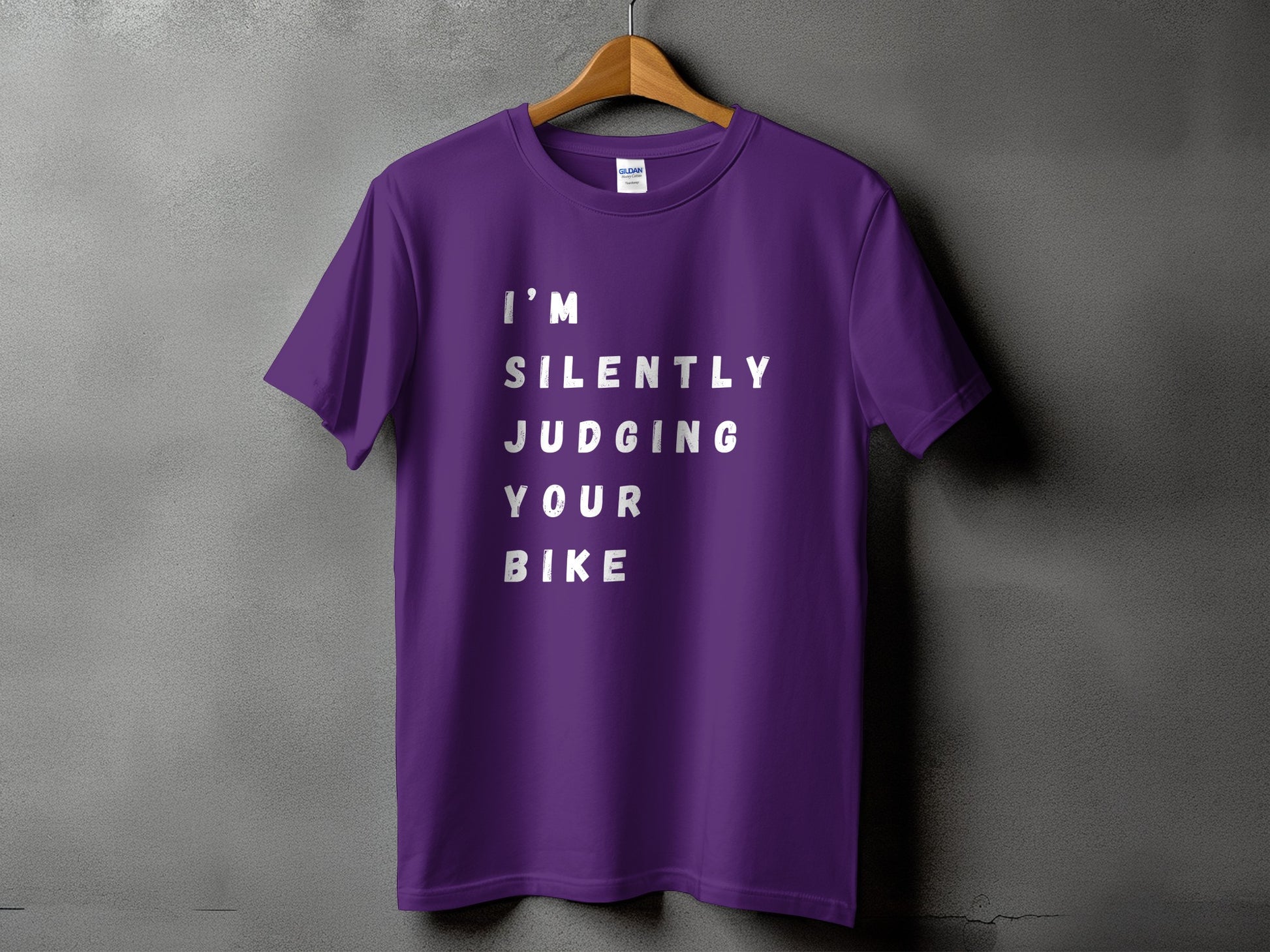 I'm Silently Judging Your Bike Purple T-shirt product