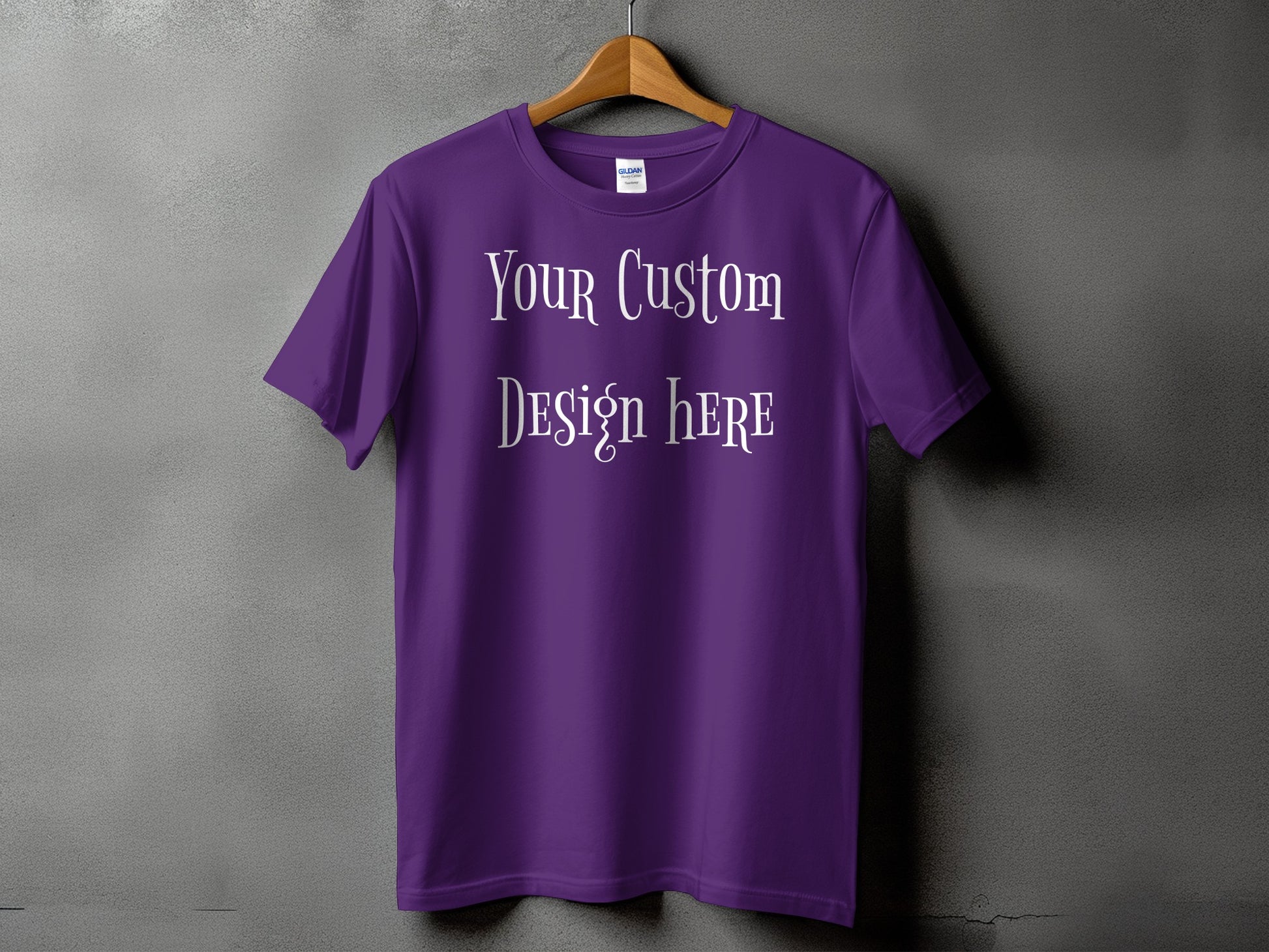 Personalized Purple T-shirt Customizable Design Product Type