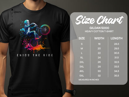 Enjoy the Ride Bicycle Art Graphic T-Shirt product type