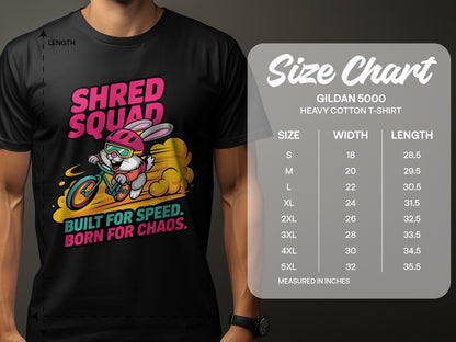 Shred Squad Rabbit Built for Speed Funny Graphic T-shirt product