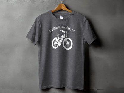I Wanna Go Fast Bicycle Graphic Tee Shirt product type