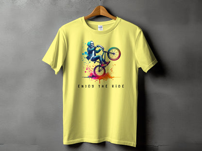 Enjoy The Ride Bicyclist Print T-Shirt product type