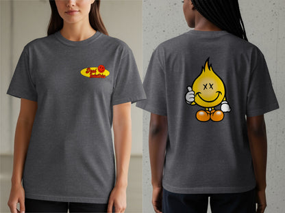 Grey Smiley Face Graphic Tee Shirt product type