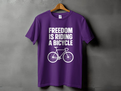 Freedom Is Riding a Bicycle Graphic T-shirt product type