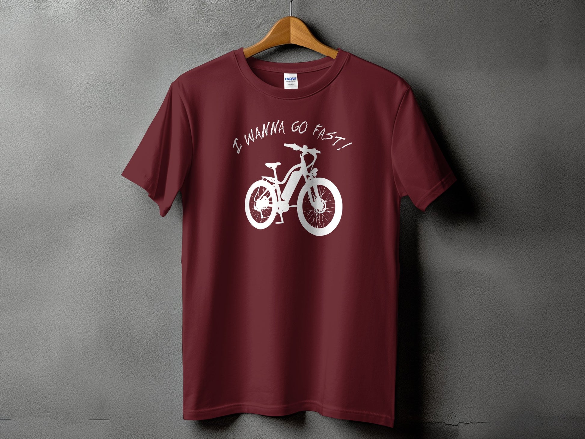 I Wanna Go Fast Bicycle Graphic Printed T-shirt product