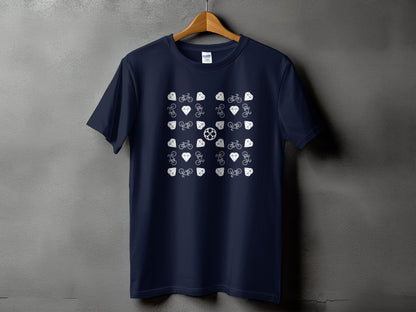 Unique Cycling Themed Print T-Shirt product