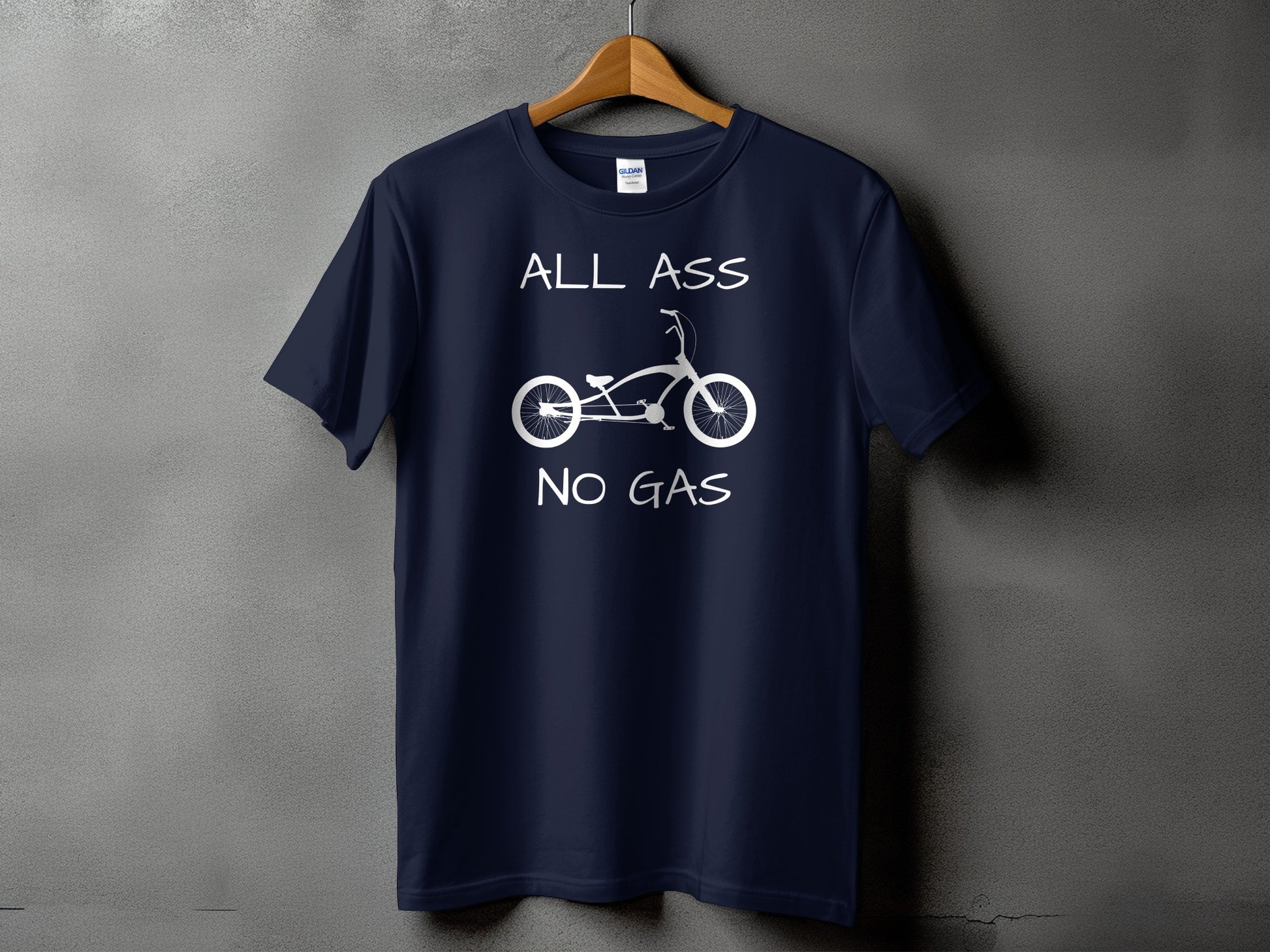 All Ass No Gas Bicycle Themed Graphic T-Shirt Product