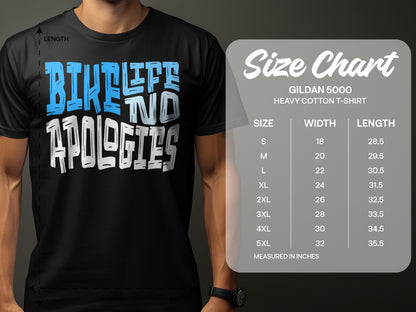 Bikelife No Apologies Gildan 5000 T-shirt product