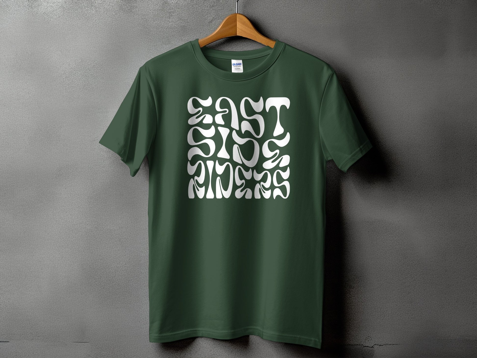 East Side Vibes Graphic Dark Green Shirt product