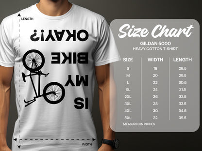 Is My Bike Okay Funny Printed Graphic T-shirt product