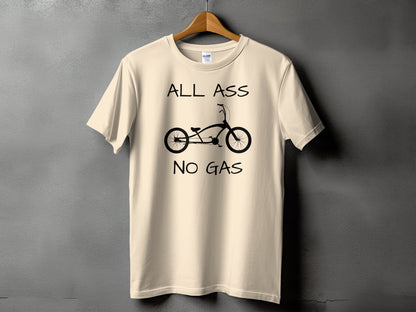 All Ass No Gas Funny Printed T-shirt product