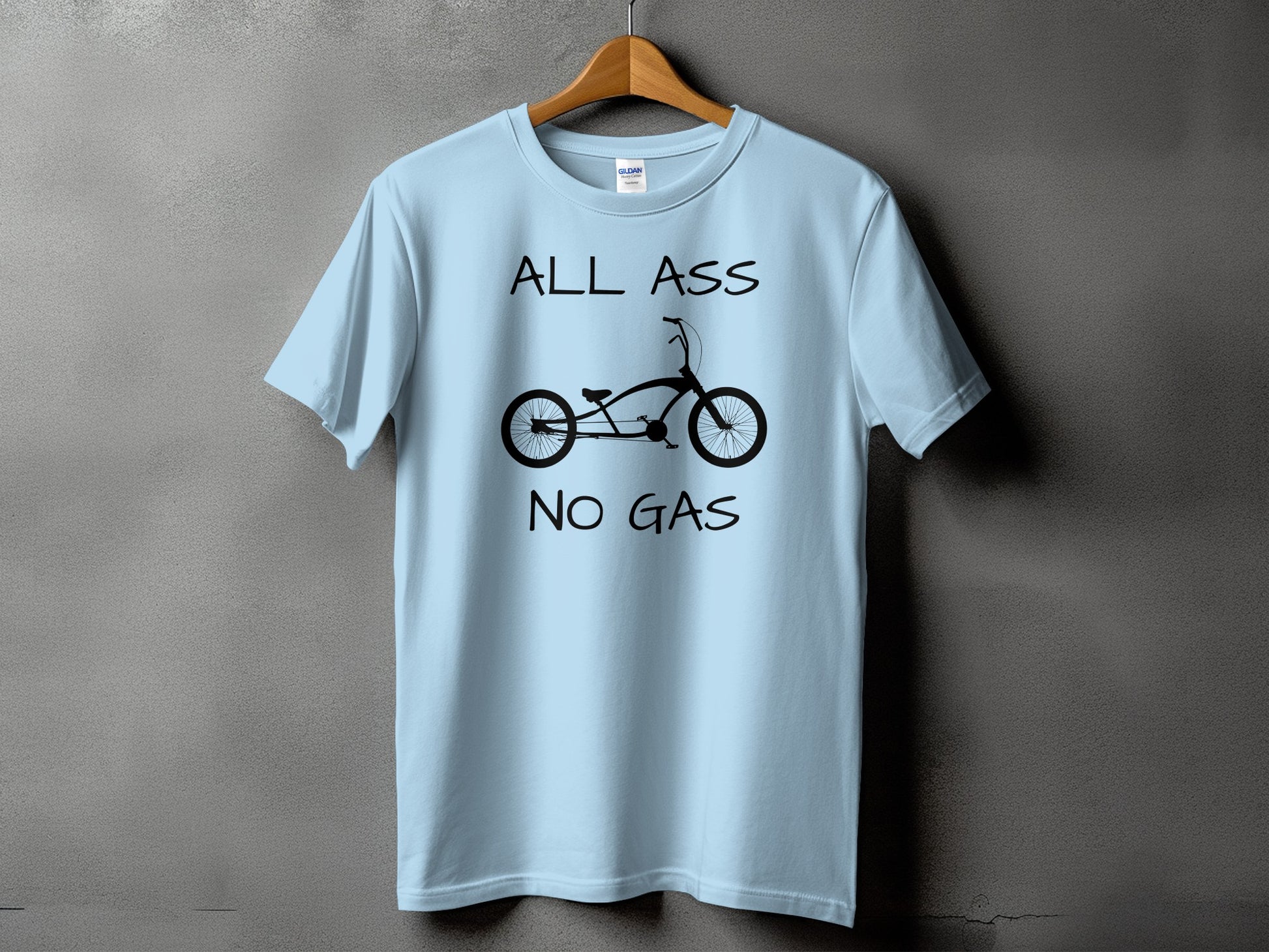 Funny Bicycle All Ass No Gas T-shirt product type
