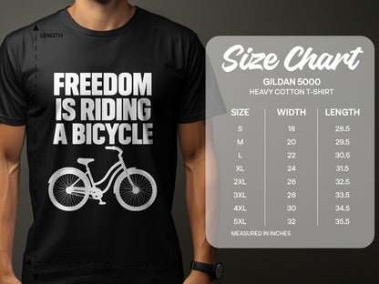 Freedom Is Riding A Bicycle Graphic Tee product