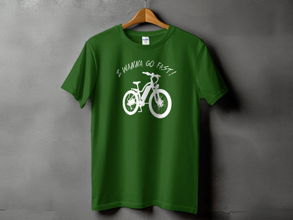 I Wanna Go Fast Bicycle Graphic Tee Shirt product type